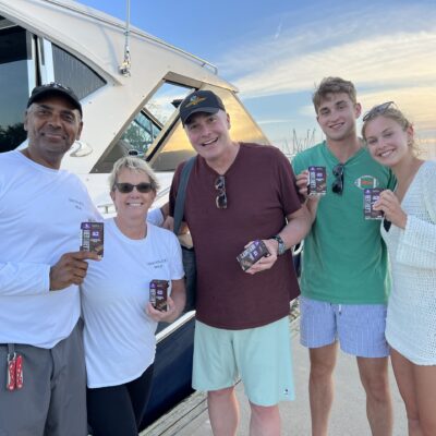 Friends on a luxury yacht charter in Charleston SC