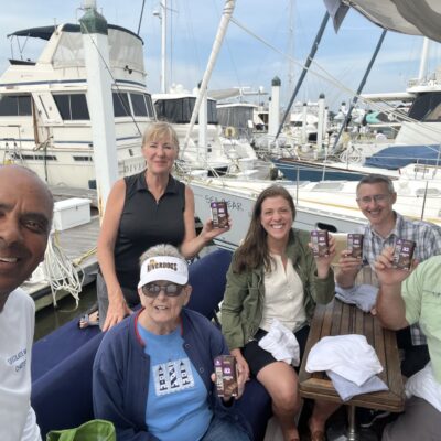 group enjoying a boat charter in Charleston SC